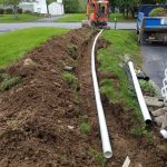 Pipe drainage driveway
