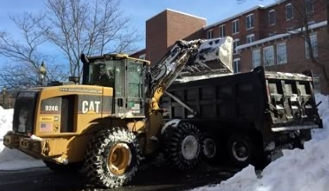 Excavator Snow Hauling Service closer